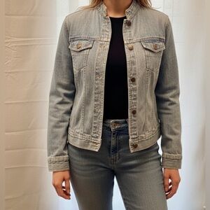 Liz Claiborne Crazy Horse Jean Jacket size Med